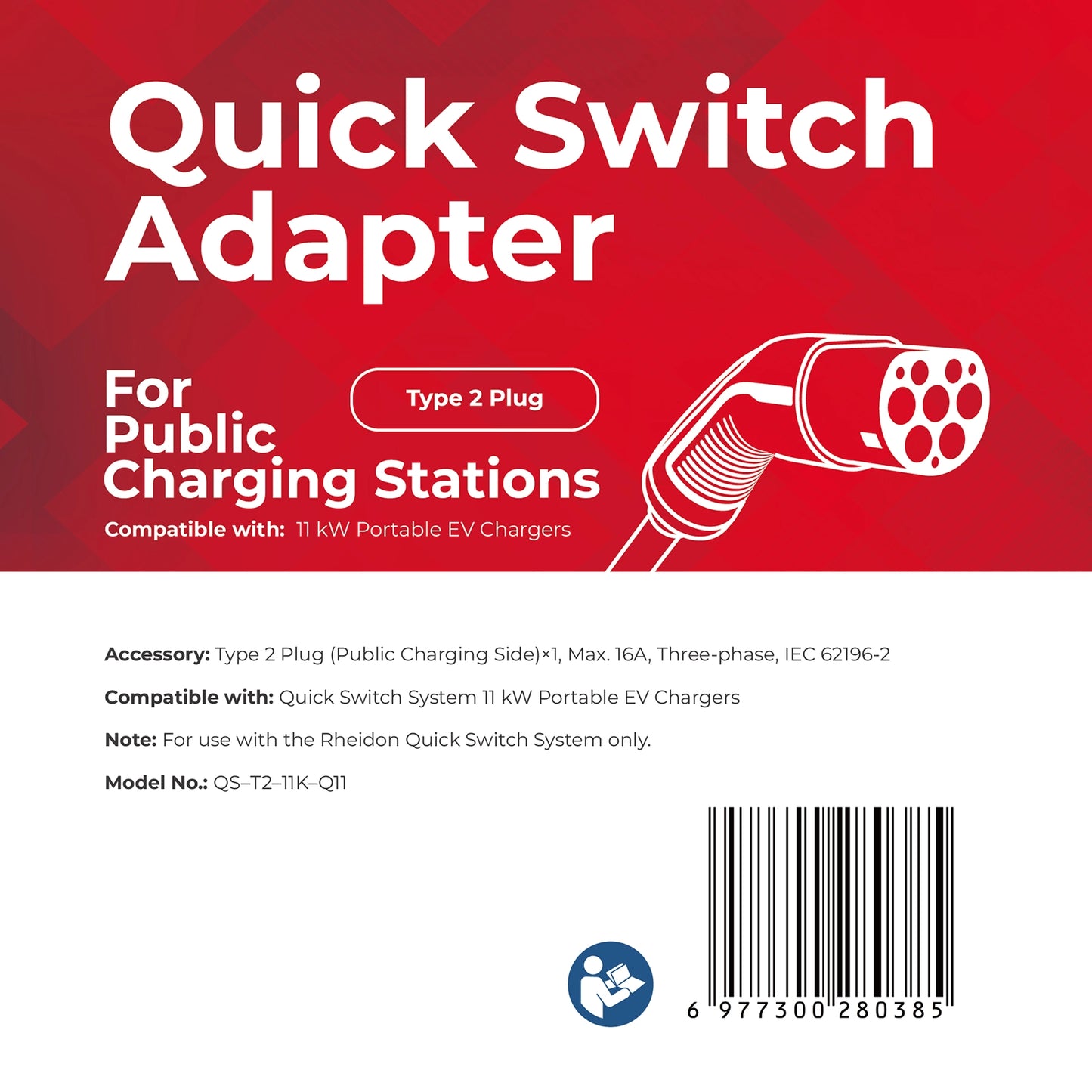 Typ-2-Stecker — Quick-Switch Adapter für den PC200 Pro 11K