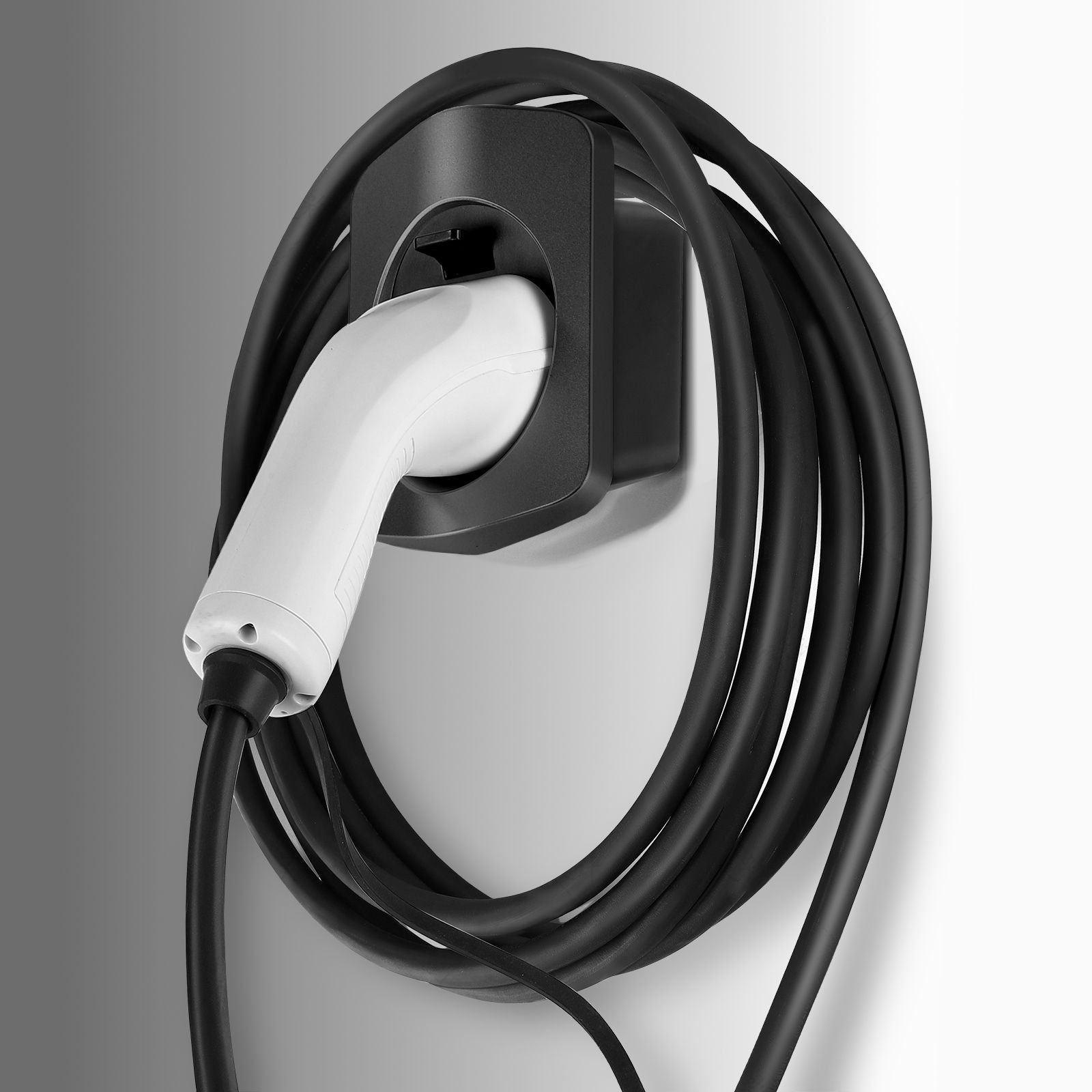 Keep your charging area organized with Rheidon’s wall-mounted holder for Type 2 EV cable — secure, neat, and always within reach