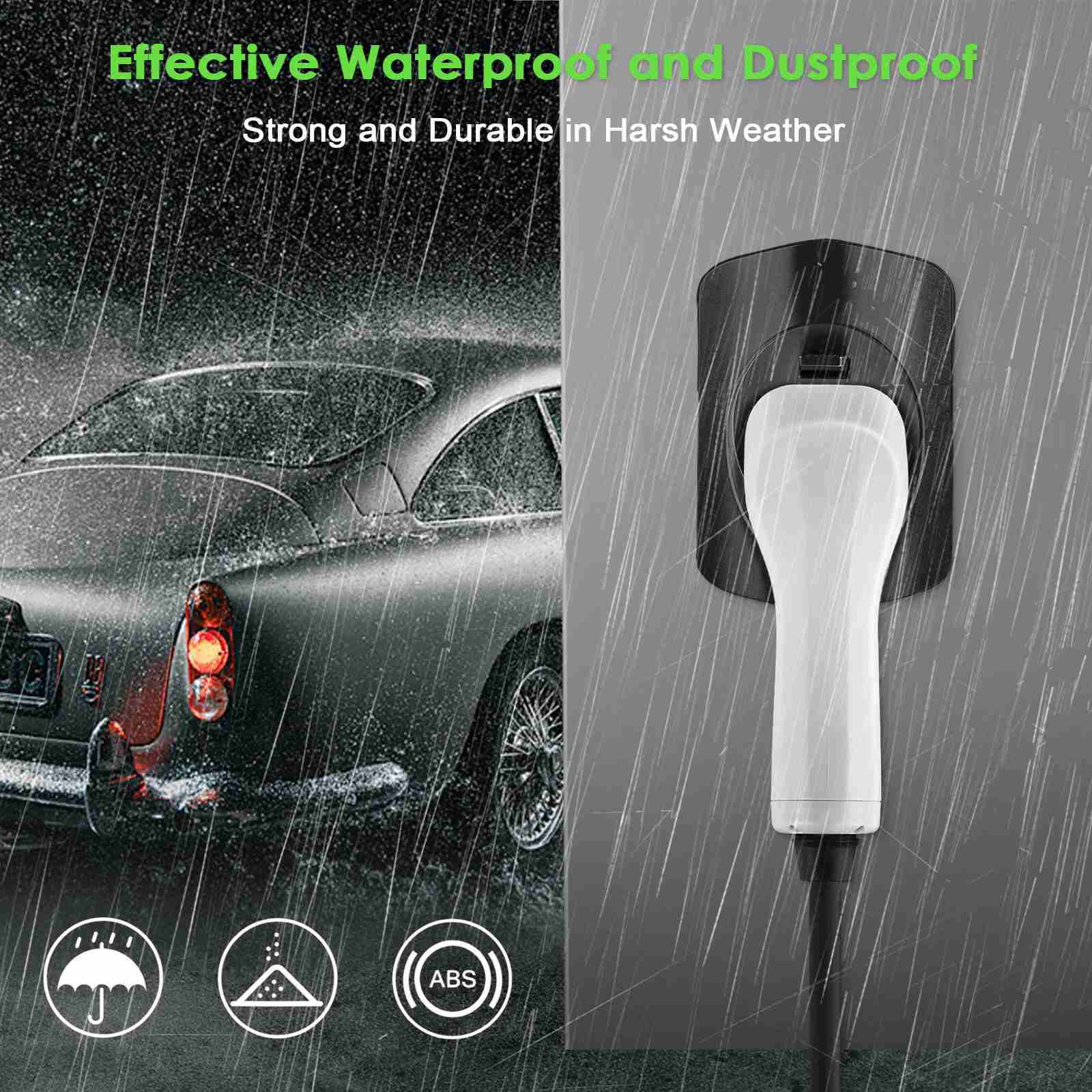 Rheidon charging cable holder resists rain and dust for reliable outdoor use