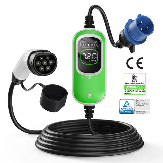 Rheidon 7,2 kW TÜV-zertifiziertes tragbares EV-Ladegerät | PC100-7K2
