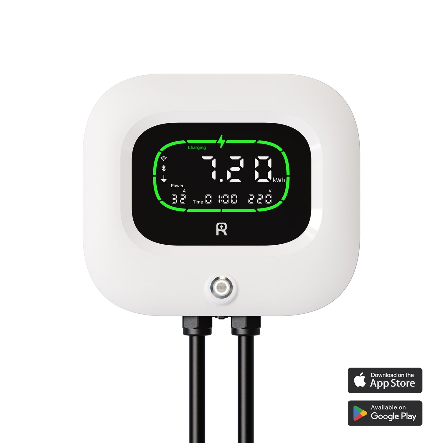 Rheidon WallBox EV 7,4 kW | Borne de recharge pour véhicule électrique à domicile WB500-7K2