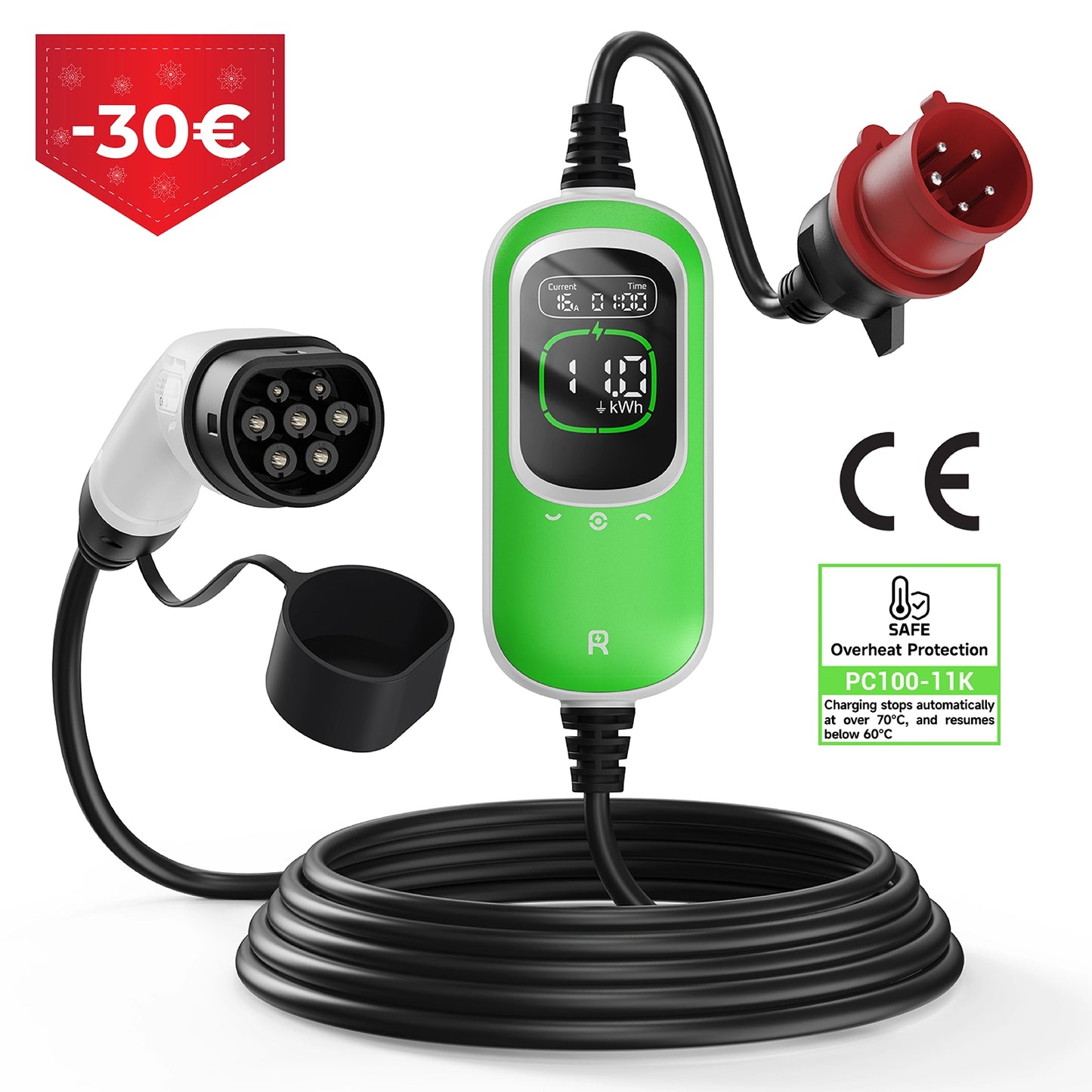 Rheidon 11 kW Portable EV Charger PC100-11K