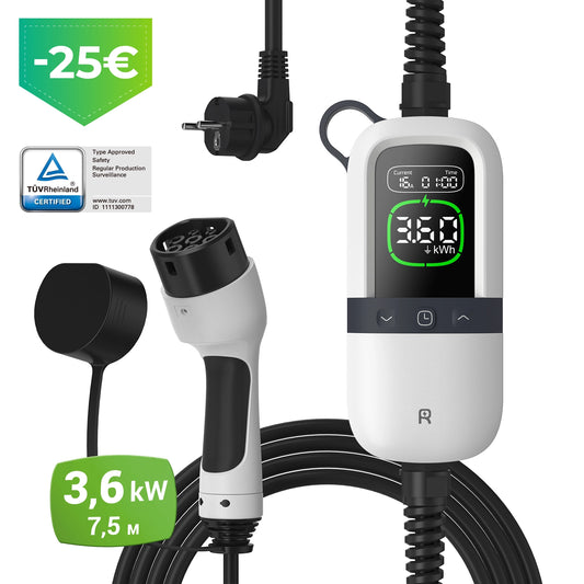 Rheidon 3.6 kW TÜV-Certified Portable EV Charger | PC200-3K6