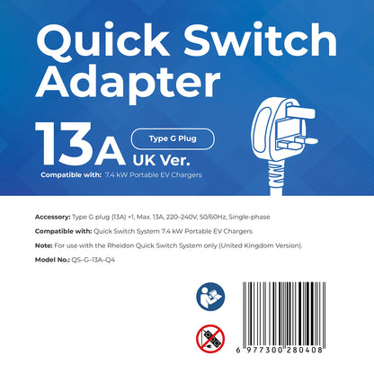 Type G Plug 13A — Quick-Switch Adapter for the PC200 Pro 7K4