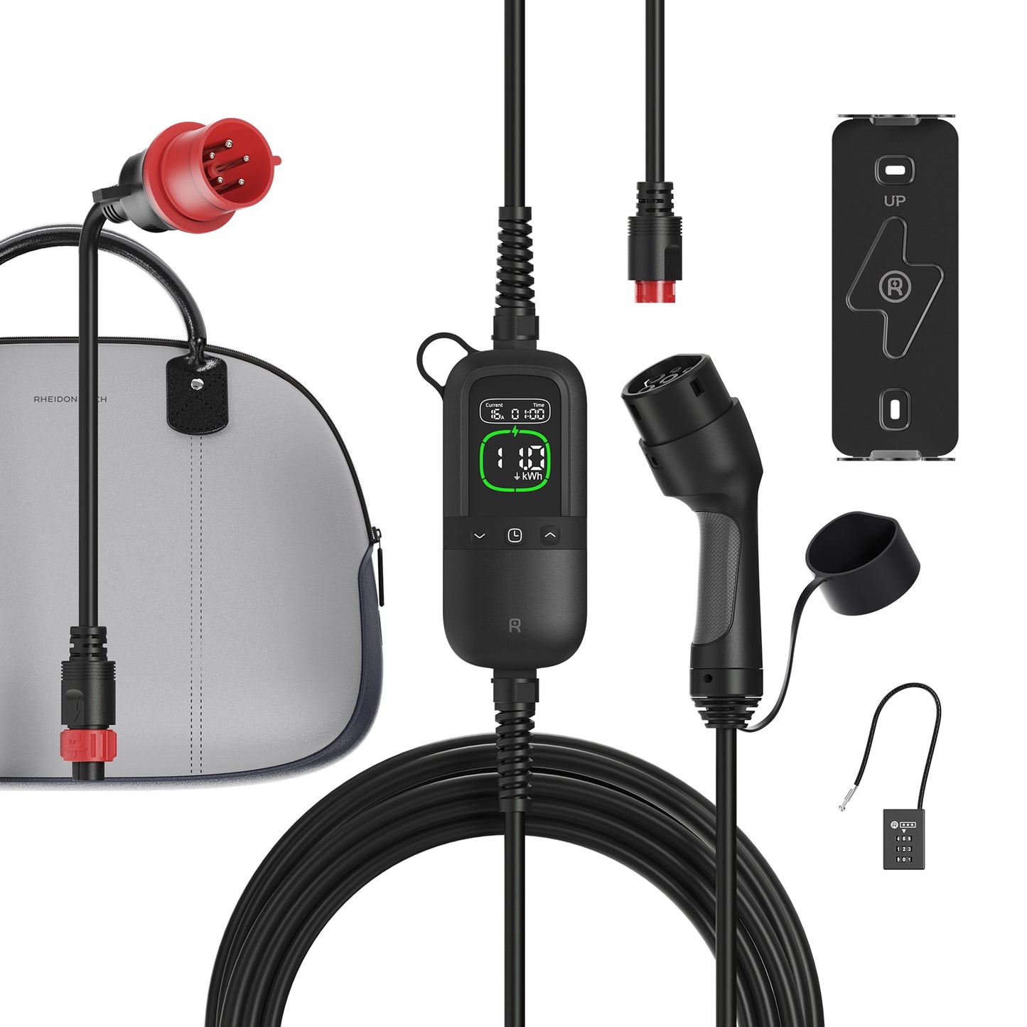 Rheidon PC200-Pro-11K  | Portable EV Charger – Universal Plug Compatibility