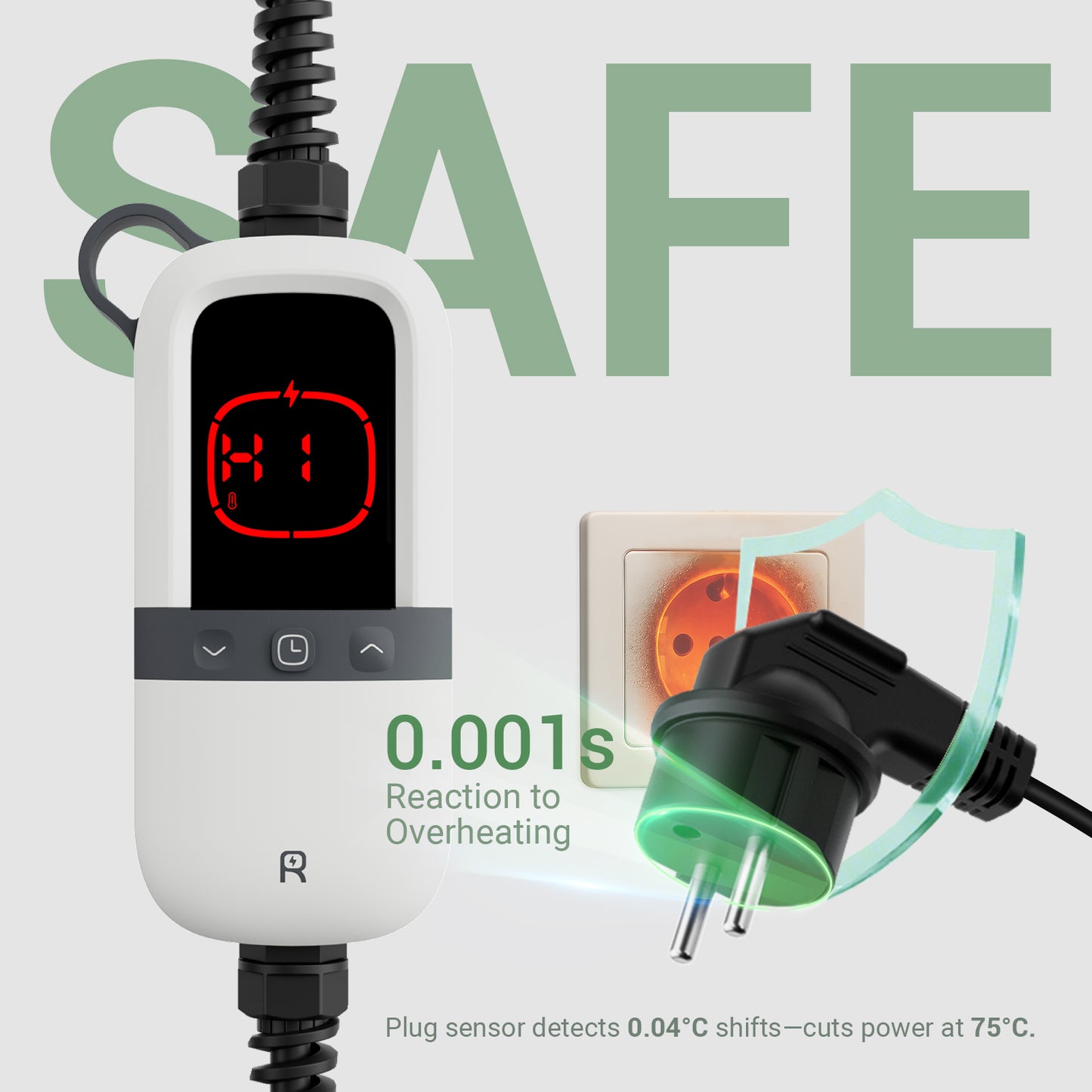 Chargeur portable pour véhicule électrique Rheidon 3,6 kW certifié TÜV | PC200-3K6
