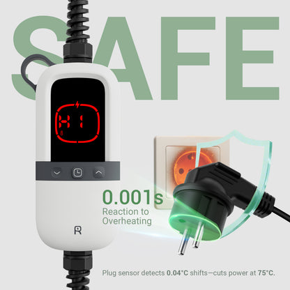 Chargeur portable pour véhicule électrique Rheidon 3,6 kW certifié TÜV | PC200-3K6