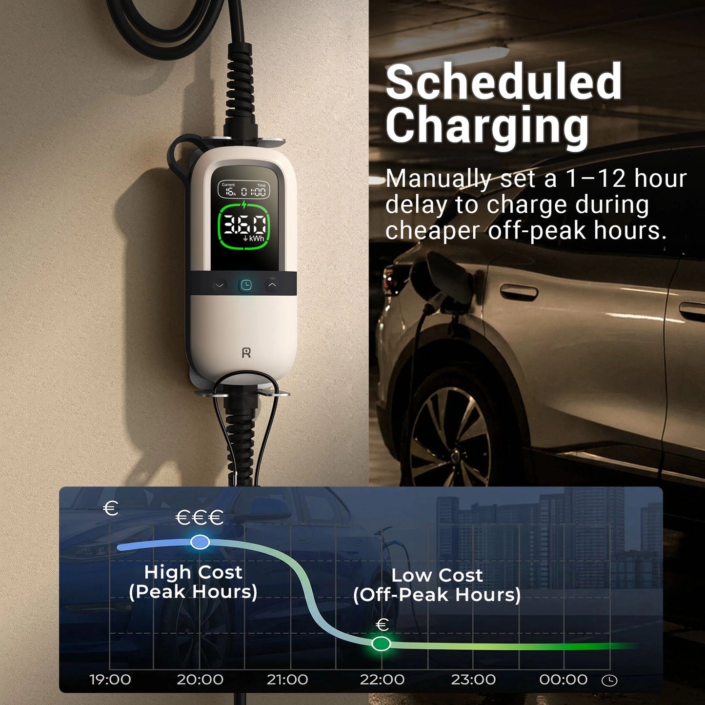 Rheidon 3.6 kW TÜV-Certified Portable EV Charger | PC200-3K6