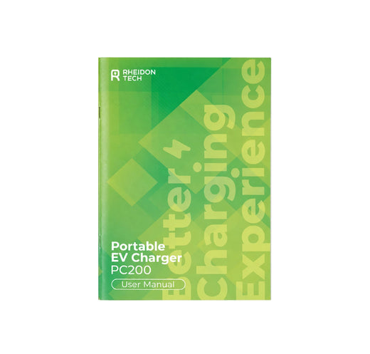 User manual for the Rheidon PC200 portable EV charger