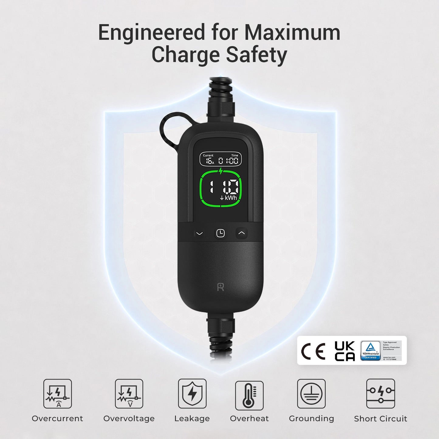 Rheidon PC200 Pro-11K | Mobiles EV-Ladegerät – Universelle Steckeradapter