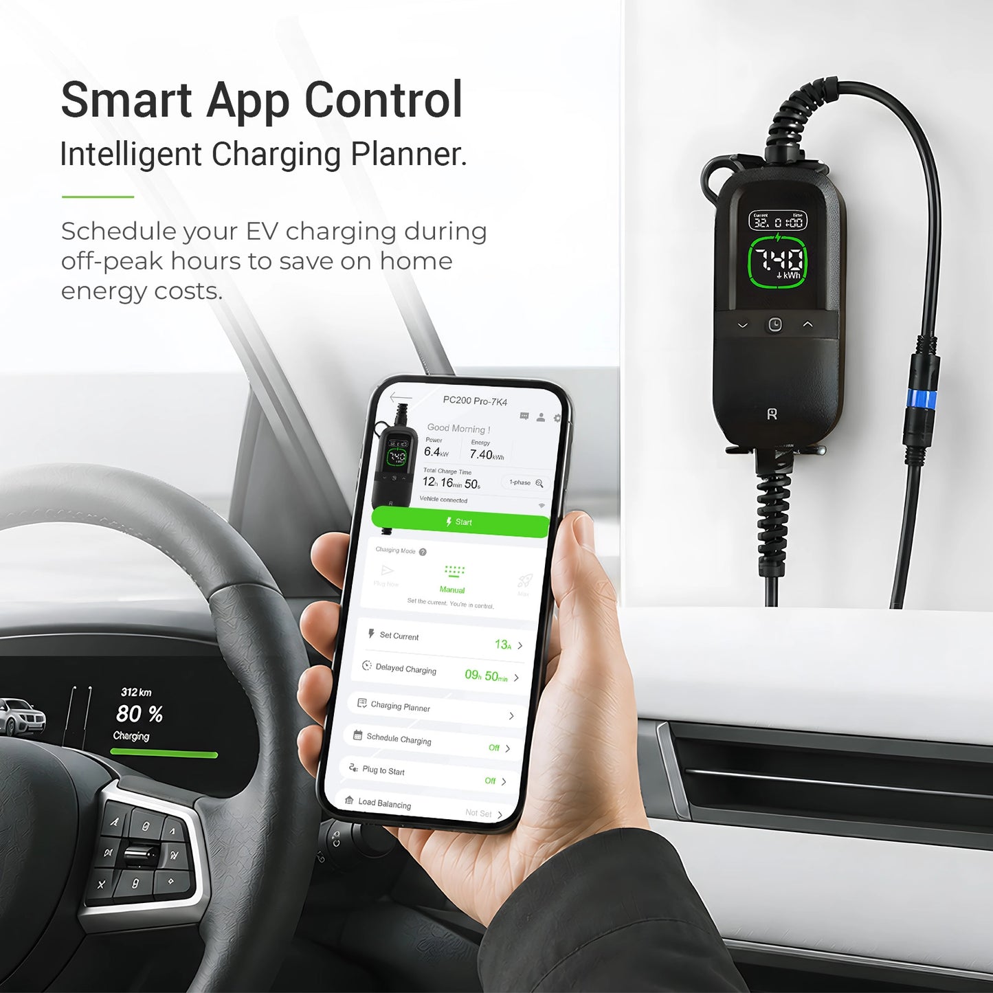 Rheidon PC200 Pro-7K4 | Chargeur EV portable – Compatibilité universelle des prises