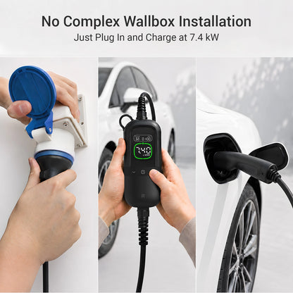 Rheidon PC200 Pro-7K4 | Chargeur EV portable – Compatibilité universelle des prises