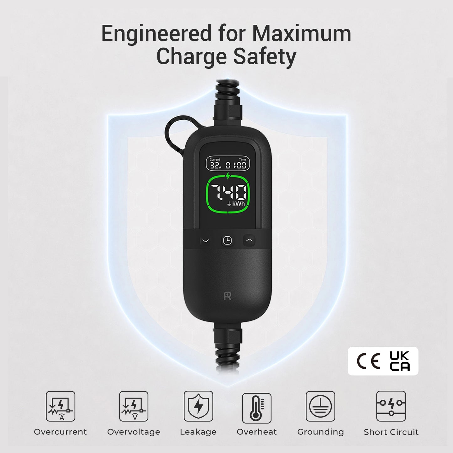 Rheidon PC200 Pro-7K4 | Chargeur EV portable – Compatibilité universelle des prises