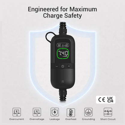 Rheidon PC200 Pro-7K4 | Chargeur EV portable – Compatibilité universelle des prises