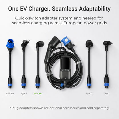 Rheidon PC200 Pro-7K4 | Chargeur EV portable – Compatibilité universelle des prises